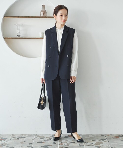 URBAN RESEARCH（アーバンリサーチ）の「ドビーストライプフリルブラウス（シャツ/ブラウス・レディース・OFF WHITE/BLACK・Free）」の10枚目の写真