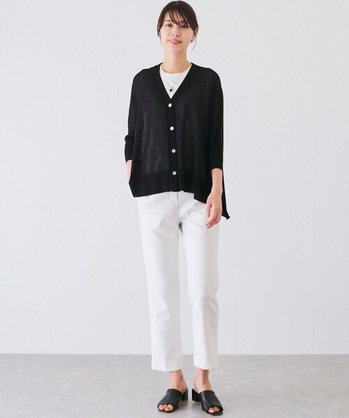 Jayro(ジャイロ)の「UVサラサラボックスシルエット前後差カーディガン(カーディガン/ボレロ・レディース・ブラック/ブラック系/ホワイト/ベージュ/ブルー/ピンク/キャメル/オレンジ・F)」の18枚目の写真