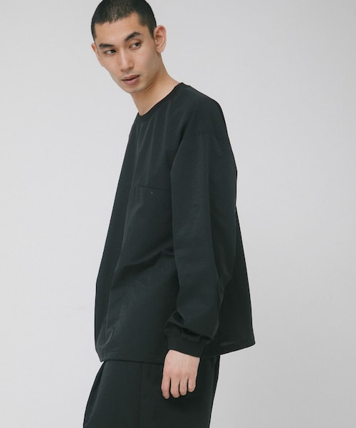 EKAL(エカル)の「『吸水速乾/通気性/軽量』DOT AIR LONG-SLEEVE PULLOVER(Tシャツ/カットソー・メンズ・ネイビー/ブラック・M/L)」の1枚目の写真