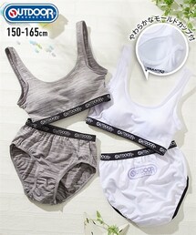nissen（ニッセン）の「【OUTDOOR　PRODUCTS（アウトドアプロダクツ）】モールドカップ付ハーフトップ＆ショーツ（女の子　子供服・ジュニア服）（ブラジャー・キッズ）」
