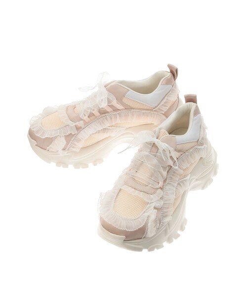 merry jenny（メリージェニー）の「frill frill スニーカー（スニーカー・レディース・オフホワイト/アイボリー/ブラック/ピンク・M/L）」の18枚目の写真