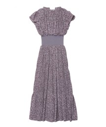 LAGUNAMOON | ウエストリブフラワープリーツワンピース(ワンピース)