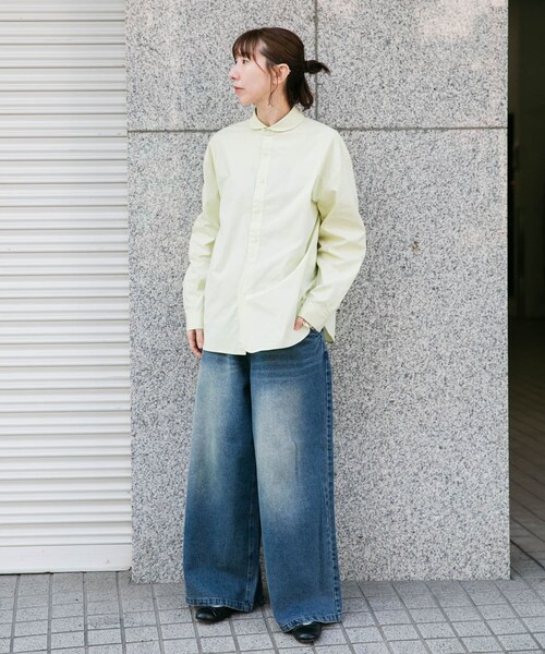 ITEMS URBANRESEARCH(アイテムズ アーバンリサーチ)の「ブロード ラウンドカラーシャツ(シャツ/ブラウス・メンズ・SAX/IVO/PPL/LIME GREEN・M/L)」の22枚目の写真