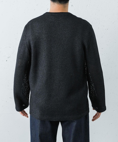 URBAN RESEARCH（アーバンリサーチ）の「PURLAM　WASHI L-G TENJIKU JACKET（ニット/セーター・メンズ・WHITE/BLACK・2/3）」の7枚目の写真