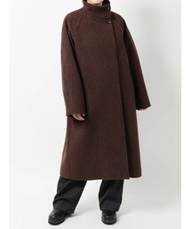 Ungrid | スタンドカラールーズチェックコート(その他アウター)