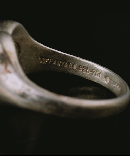 ADAM ET ROPE'（アダムエロペ）の「【VINTAGE JEWELRY】TIFFANY リボン　ハート　コンビ　リング　925　750 #9（リング・メンズ・シルバー・F）」の4枚目の写真