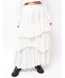 Ungrid（アングリッド）の「カットオフデザインラッフルスカート（スカート・レディース）」