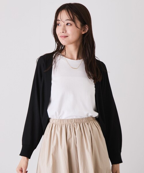 Jayro（ジャイロ）の「ドルマンボレロカーディガン（カーディガン/ボレロ・レディース・ブラック/グレー系/ホワイト系/ネイビー・M）」の6枚目の写真