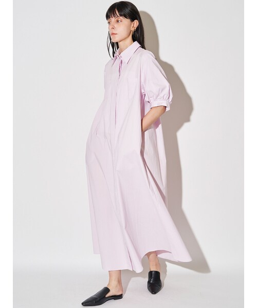 ELENDEEK(エレンディーク)の「RELAXY SHIRT OP(ワンピース・レディース・チャコールグレー/ピンク/ベージュ/オフホワイト/ブラック/ミントグリーン/ブルー/ヌード・01/02)」の15枚目の写真