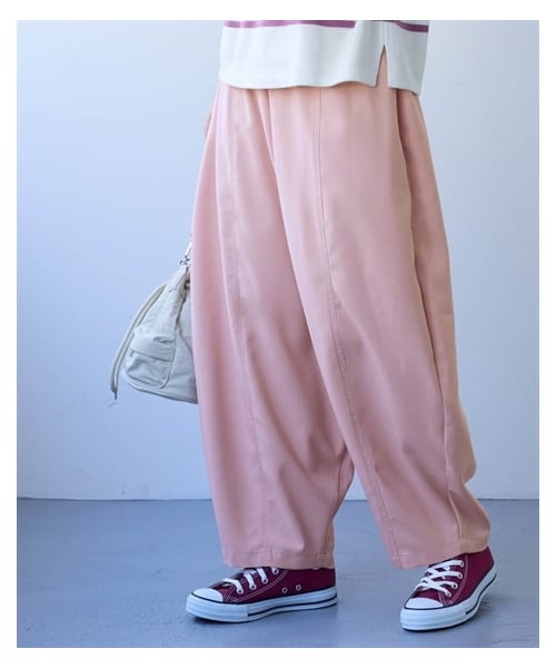 nissen（ニッセン）の「風まとうフロートイージーコクーンパンツ（静電防止）＜大きいサイズ有＞（パンツ・レディース・ネイビー/チャコール/カーキベージュ/ブルーグレー/ピンク・S~M相当/L~LL相当/3L~4L相当/5L~6L相当/8L~10L相当）」の10枚目の写真