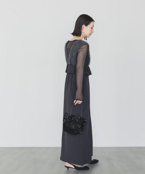 URBAN RESEARCH ROSSO（アーバンリサーチロッソ）の「ANDRESD　TULLE FRILL PEPLUM DRESS（ワンピース・レディース・CHARCOAL・S/M）」の10枚目の写真