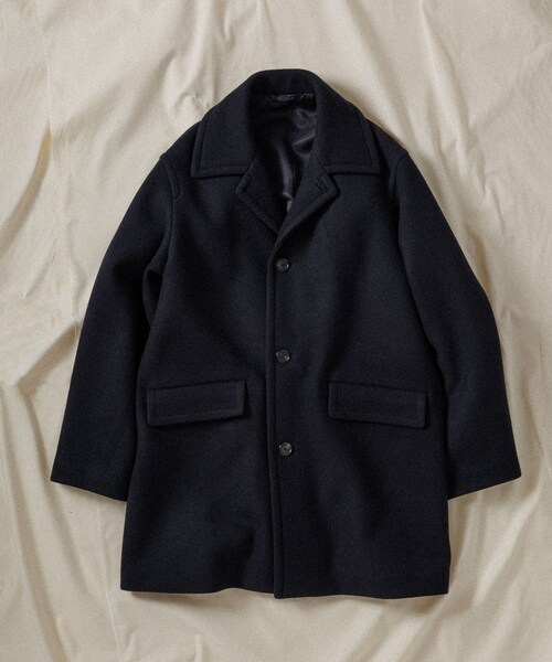 ADAM ET ROPE'（アダムエロペ）の「【WILD LIFE TAILOR】MELTON SHORT COAT（その他アウター・メンズ・ブラウン/ネイビー・L/M）」の4枚目の写真