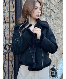 RESEXXY | フェイクムートンブルゾン(ブルゾン)