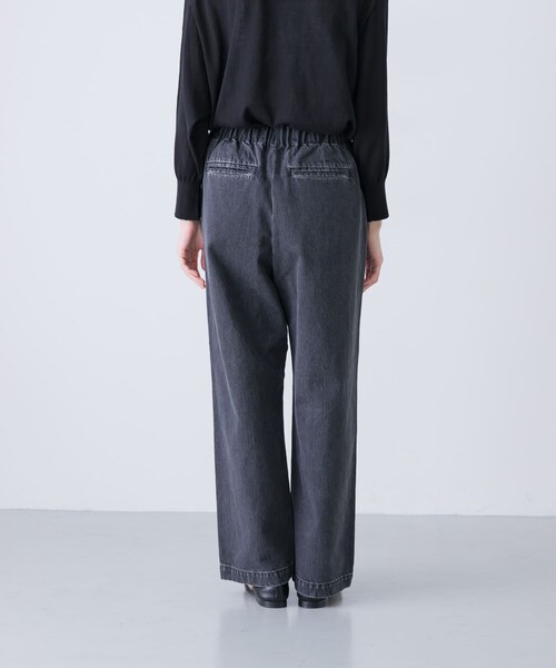 かぐれ（カグレ）の「フェードデニムイージーパンツ（デニムパンツ・レディース・L/INDIGO/BLACK・FREE）」の4枚目の写真