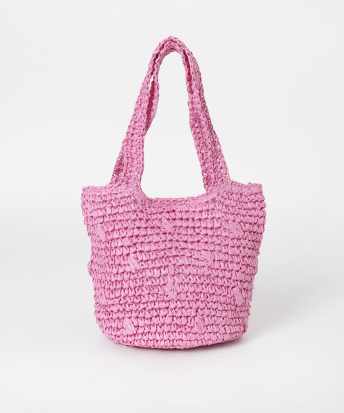 THE GOODLAND MARKET（ザグッドランドマーケット）の「SHIRALEAH　SAM TOTE（トートバッグ・レディース・PINK/NATURAL/GREEN・one）」の3枚目の写真