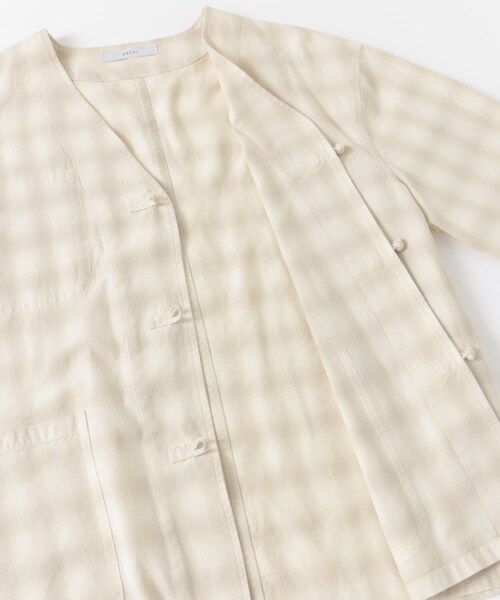 URBAN RESEARCH DOORS(アーバンリサーチドアーズ)の「ARCHI CHINOISERIE JACKET(テーラードジャケット・レディース・CHARCOAL/CHECK・S)」の7枚目の写真