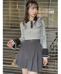 dazzlin | バイカラーポロニットトップス(ニット/セーター)