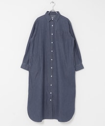 URBAN RESEARCH DOORS | ライトコットンデニムシャツワンピース(ワンピース)