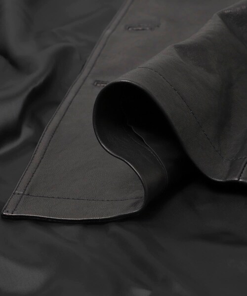 URBAN RESEARCH（アーバンリサーチ）の「『一部別注サイズ』ANOTHER OFFICE　LEATHER CAR COAT（その他アウター・メンズ・BLACK・1/2/3）」の11枚目の写真