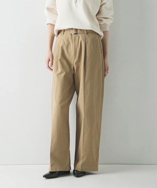 URBAN RESEARCH(アーバンリサーチ)の「『3サイズ展開』ベルト付きタックワイドチノパンツ(チノパンツ・レディース・L.BEIGE/BEIGE・36/38/40)」の10枚目の写真