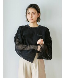 Ungrid | ショートデザインメッシュロングスリーブTee(Tシャツ/カットソー)