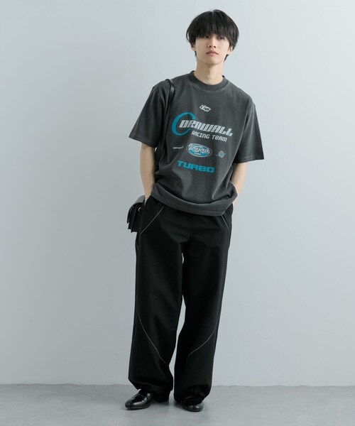 SENSE OF PLACE by URBAN RESEARCH(センスオブプレイスバイアーバンリサーチ)の「フェードロゴグラフィックTシャツ(5分袖)(Tシャツ/カットソー・メンズ・ROYAL BLUE/BLACK/YELLOW・M/L)」の14枚目の写真