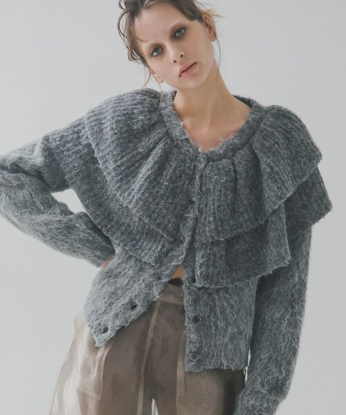LAATO（ラート）の「frill frill knit cardigan（ニット/セーター・レディース・ラテ/シャドウ/モス/ハニー・FREE/Free）」の15枚目の写真
