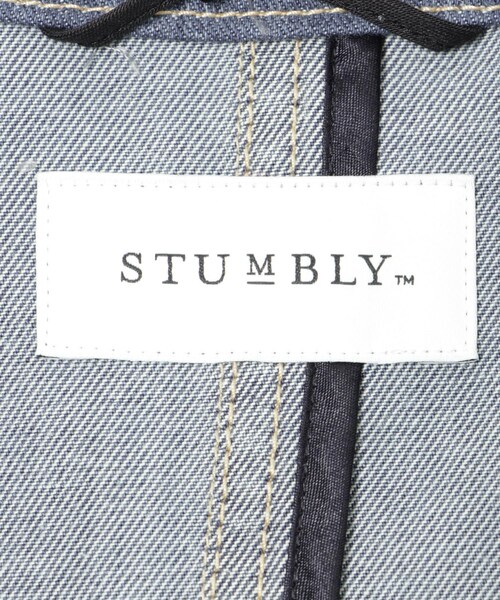 URBAN RESEARCH（アーバンリサーチ）の「STUMBLY　DENIM COMBI NO COLLAR JK（ノーカラージャケット・レディース・STRIPE/GLENCHECK・38）」の9枚目の写真