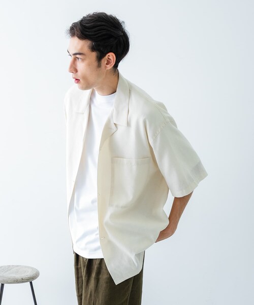 URBAN RESEARCH(アーバンリサーチ)の「『UR TECH DRYLUXE』高機能リネンシャツジャケット(シャツ/ブラウス・メンズ・FADE BLACK/BEIGE/BURGUNDY・M/L)」の9枚目の写真