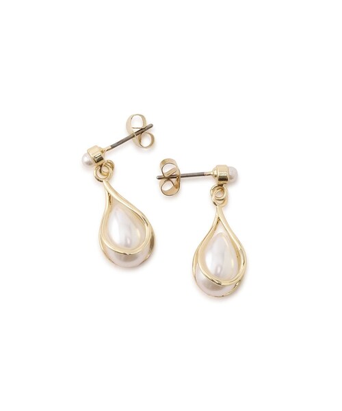 ROPE' PICNIC（ロペピクニック）の「ドロップパールピアス（ピアス（両耳用）・レディース・ゴールド/シルバー・F）」の4枚目の写真