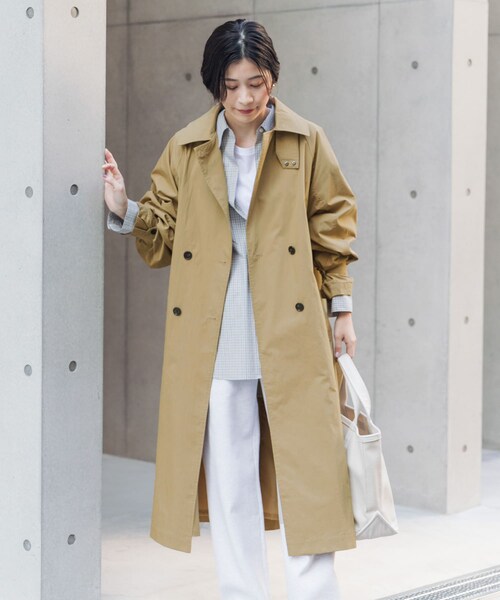 URBAN RESEARCH DOORS（アーバンリサーチドアーズ）の「袖ボリュームスタンドコート（ステンカラーコート・レディース・L.BEIGE/BEIGE・Free）」の19枚目の写真