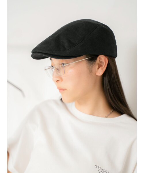 Ungrid（アングリッド）の「リネン混ハンチング（ハンチング/ベレー帽・レディース・オフホワイト/ブラック・F）」の8枚目の写真