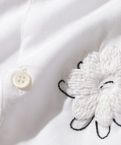 ADAM ET ROPE'(アダムエロペ)の「【NOMARHYTHM TEXTILE for ADAM ET ROPE'】EX Flower Embroidery SS Shirt(シャツ/ブラウス・レディース・ブラック/ホワイト・S)」の22枚目の写真