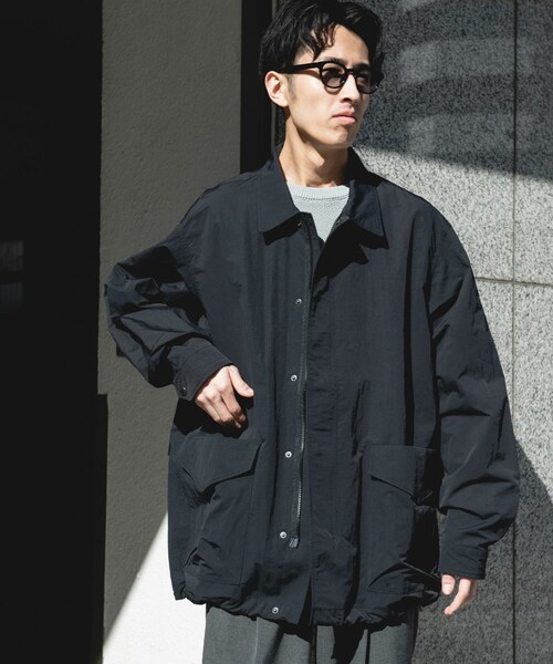 URBAN RESEARCH DOORS(アーバンリサーチドアーズ)の「『別注』Snow Peak Apparel×DOORS NYLON WASHER JACKET(テーラードジャケット・メンズ・GREIGE/CHARCOAL/BLACK・M/L/XL)」の5枚目の写真