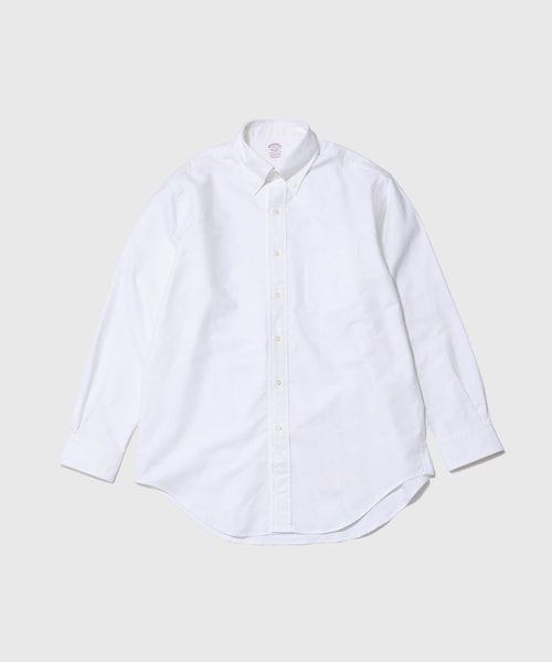 ADAM ET ROPE'(アダムエロペ)の「【Brooks Brothers/ブルックスブラザーズ】BBJ EX WHS DS OG SPMCON OX PBD TRAD SLD(シャツ/ブラウス・メンズ・ホワイト/サックス・L/M/S/XL)」の2枚目の写真