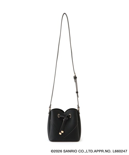 VIS（ビス）の「【HELLO KITTY×VIS】ダブルフェイスハートカットミニショルダーバッグ（ショルダーバッグ・レディース・ブラック/オフホワイト・F）」の14枚目の写真