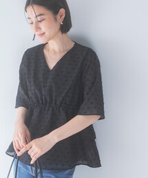 URBAN RESEARCH ROSSO（アーバンリサーチロッソ）の「『WEB限定』ジャガードペプラムブラウス（シャツ/ブラウス）」