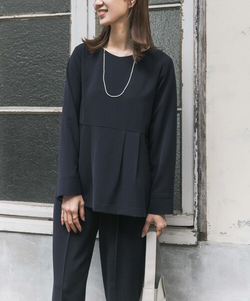 URBAN RESEARCH DOORS(アーバンリサーチドアーズ)の「ペプラムトップスセットアップ(セットアップ・レディース・NAVY/BLACK・S/M)」の16枚目の写真