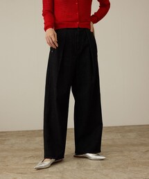 ROPE' | 【洗える】ワンタック ワイドデニムパンツ(デニムパンツ)