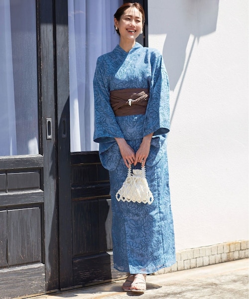 ROPE' PICNIC（ロペピクニック）の「【emur/エミュール】1人で着られる浴衣キャミワンピースセット（浴衣・レディース・ブルー/ラベンダー・38）」の9枚目の写真