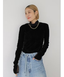 Ungrid | シアーベロアハイネックロングスリーブTee(Tシャツ/カットソー)