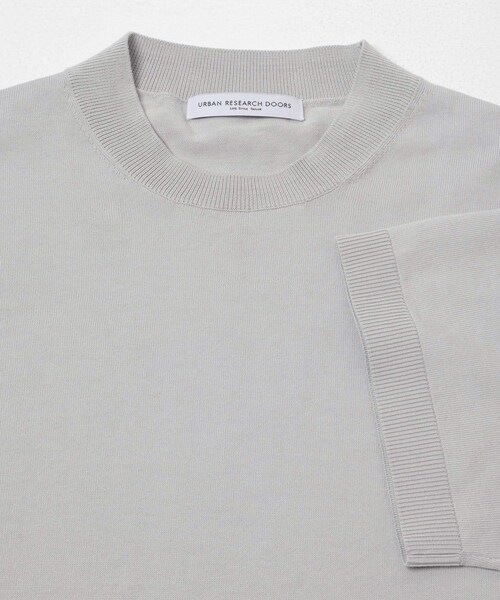 URBAN RESEARCH DOORS（アーバンリサーチドアーズ）の「LIFE STYLE TAILOR　ハイゲージクルーネック半袖ニット（シャツ/ブラウス・メンズ・IVORY/BLACK/NAVY BLUE/GRAY BROWN・M/L）」の12枚目の写真