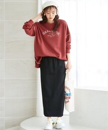 miclat | 大きいサイズ　カットソーロング丈ナロースカート　miclat(スカート)