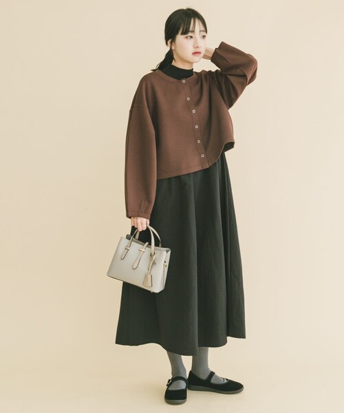 ITEMS URBANRESEARCH(アイテムズ アーバンリサーチ)の「『イージーケア』マルチWAYダンボールカーディガンワンピース(ワンピース・レディース・GRY/BRN・Free)」の18枚目の写真