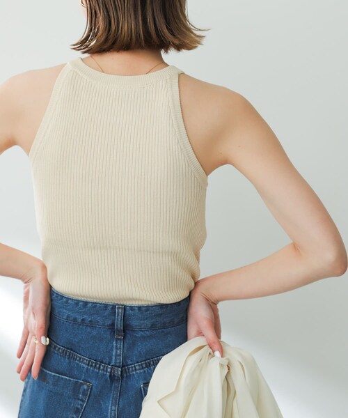 SENSE OF PLACE by URBAN RESEARCH（センスオブプレイスバイアーバンリサーチ）の「カップツキアメスリニットタンクトップ（タンクトップ・レディース・BRICK/IVORY/BLACK・One/one）」の7枚目の写真