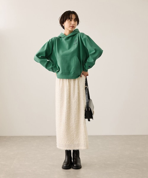 ROPE' PICNIC（ロペピクニック）の「【le coq sportif/ルコックスポルティフ】防風リブニットフーディースウェット/UVカット（パーカー・レディース・ベージュ/グリーン/ネイビー・F）」の15枚目の写真