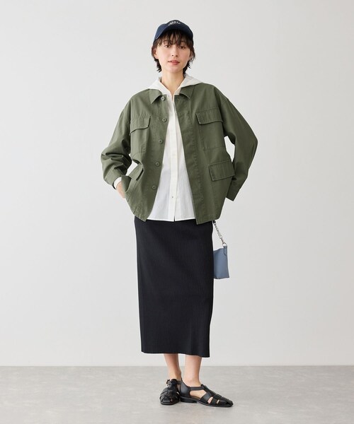 ROPE' PICNIC（ロペピクニック）の「ミリタリーブルゾン（ブルゾン・レディース・オフホワイト/カーキ・F）」の16枚目の写真
