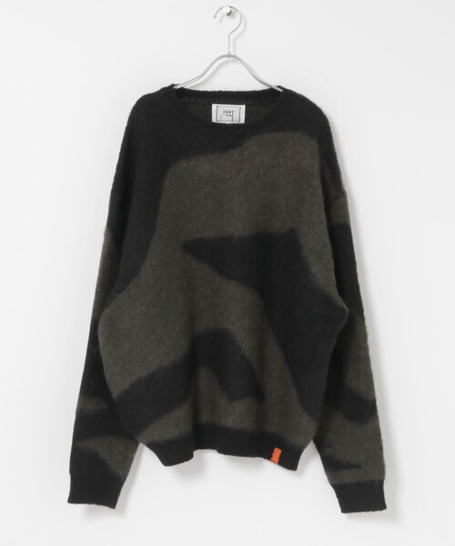 THE GOODLAND MARKET（ザグッドランドマーケット）の「TONY　Marble Knit Crew（ニット/セーター・メンズ・BLK×GRY/BLK×OLV・M/XL）」の7枚目の写真