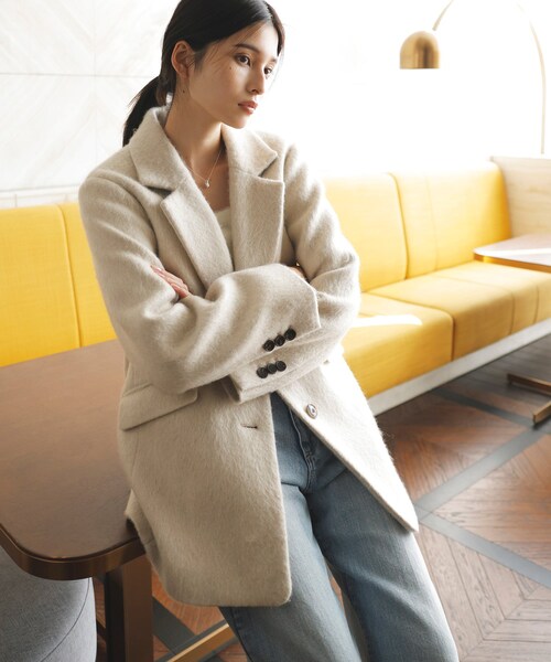 VIS（ビス）の「【新色追加】【アウター総選挙3位】シャギージャコット（その他アウター・レディース・ブラウン/ブラウン系/ベージュ/ブラック系・F）」の18枚目の写真