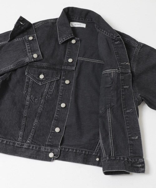 かぐれ(カグレ)の「HARi WIDE SLEEVE DENIM JACKET(デニムジャケット・レディース・BLACK/USED・2)」の5枚目の写真